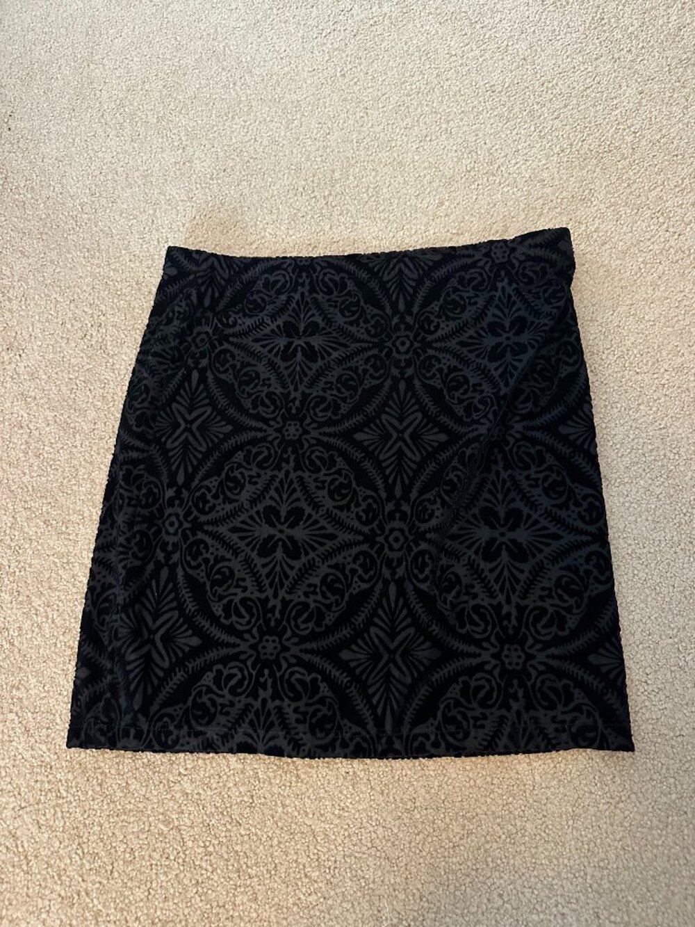 Black Velvet Skirt